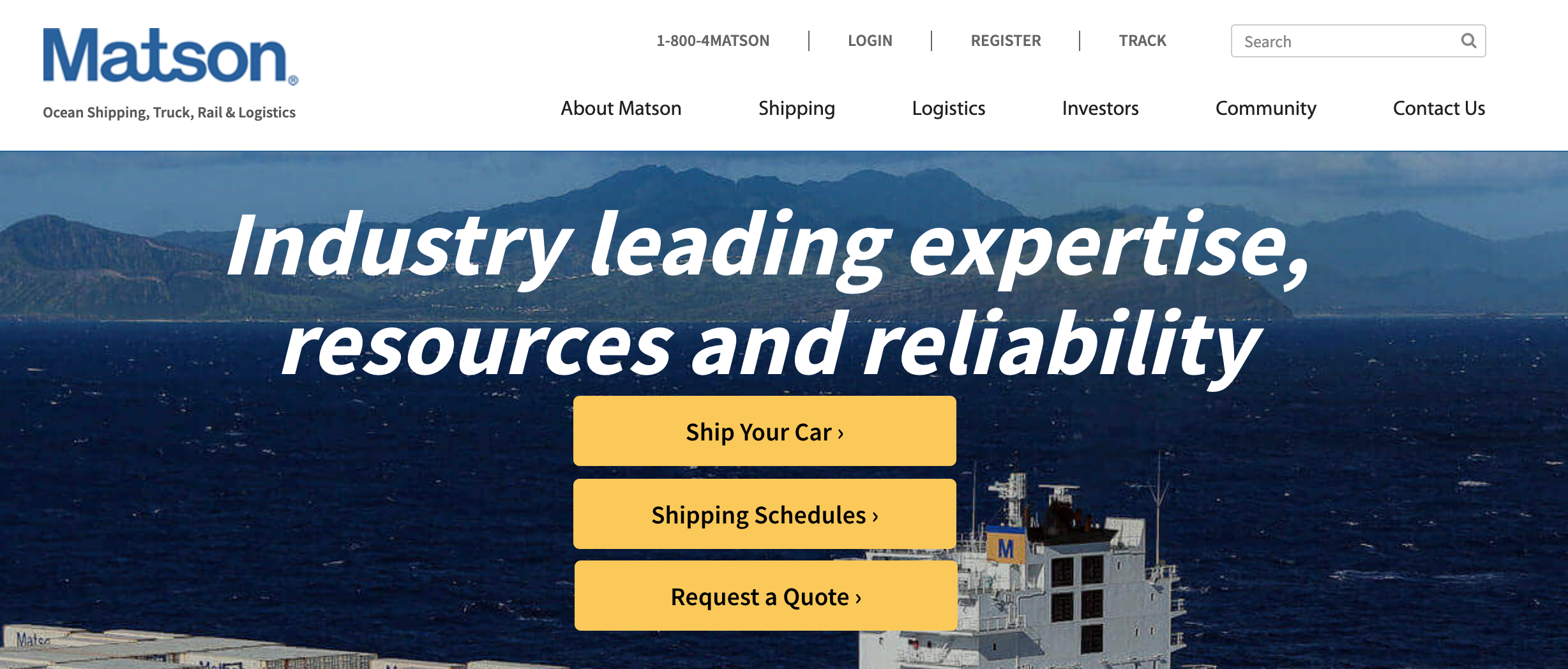 matson船公司美森海运官网,美森快船官网,船务轮船快船公司,航运业内领先的USocean航运运营商之一